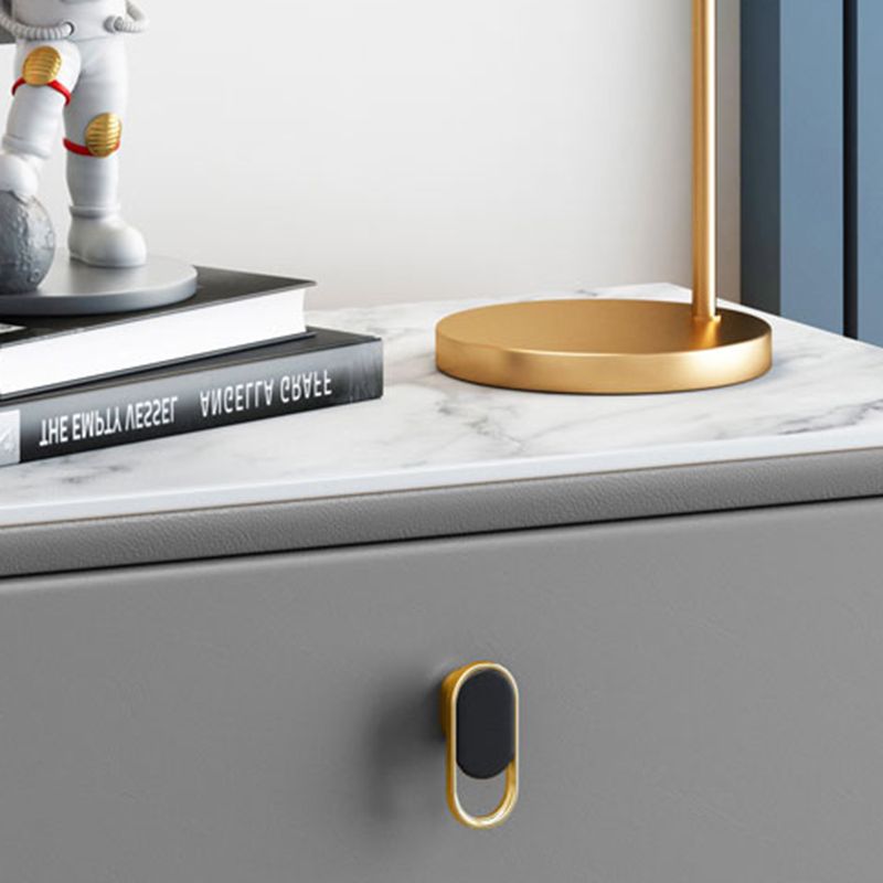 Table table de nuit en pierre de lit de lit glamour avec tiroirs