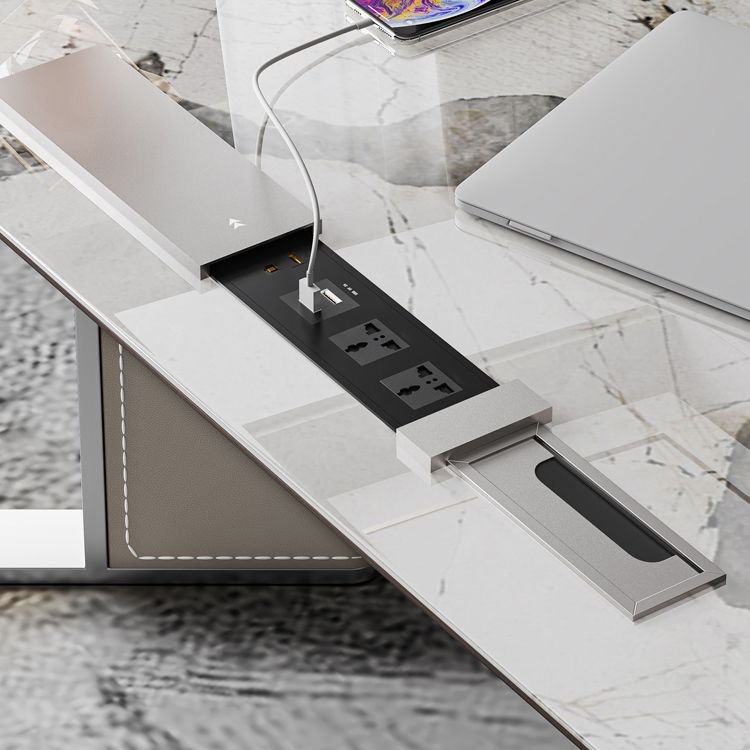 Stone Rectangular Writing Desk Modern 29.53" Tall Office Desk with Drawers Clearhalo 'furn' 'furn_office_desk' 'Furniture' 'Office Desks' 'Office Furniture' 'office_desk' 1200x1200_1f9b7d16-826c-42a5-995a-bf9025f99091