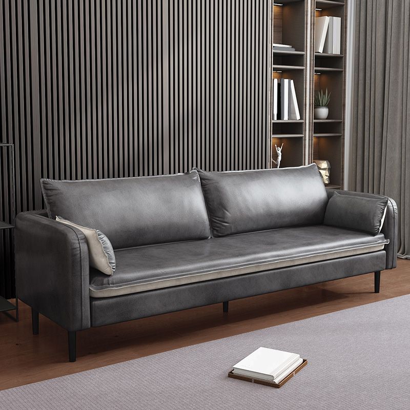 Contemporary Standard Sofa Couch Square Arm Sofa Set with Pillows Clearhalo 'Furniture' 'furniture_sofas' 'Living Room Furniture' 'Sofa' 'sofas' 1200x1200_1f9bf709-b499-476a-9ca5-241897807612