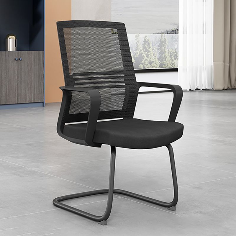 Black Contemporary Office Chair Breathable Air Grid Upholstered Desk Chair Clearhalo 'furn' 'furn_office_chair' 'Furniture' 'Office Chairs' 'Office Furniture' 'office_chair' 1200x1200_1f9c7577-2e63-461d-8be0-860dcc33dede