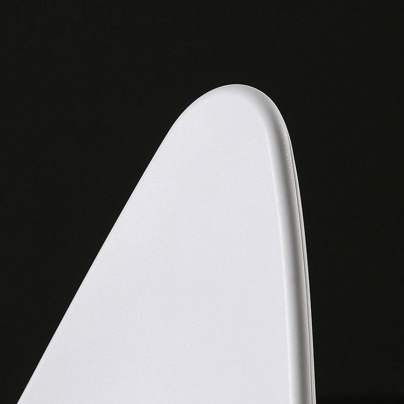 Industrial Style Armless Chair Solid Back Side Plastic Chair with Metal Base