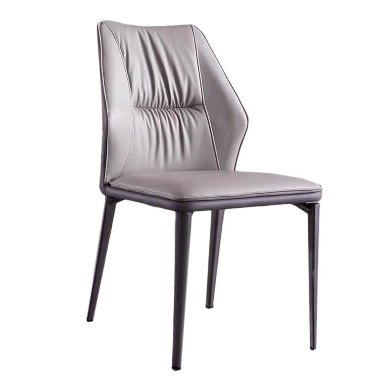 Contemporary Style Chair Armless Chairs for Kitchen with Metal Legs