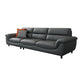Genuine Leather Stain Resistant Contemporary Pillow Top Arm Sofa Couch