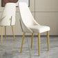 Glam Style Dining Chairs PU Leather Dining Side Chair for Indoor