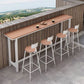 Ensemble de Table de Bar moderne, 1/2/5 pièces, Table de comptoir rectangulaire en bois avec tabourets pour balcon