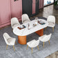 Stone Top Dining Table Contemporary Oval Dining Table with Sled Base Clearhalo 'Dining Tables & Seating' 'Dining Tables' 'dining_table' 'Furniture' 'furniture_dining_table' 'Kitchen & Dining Furniture' 'kitchen' 'kitchen_dining_table' 1200x1200_1fa1aff3-66a5-42b0-997f-e2c5b963547a