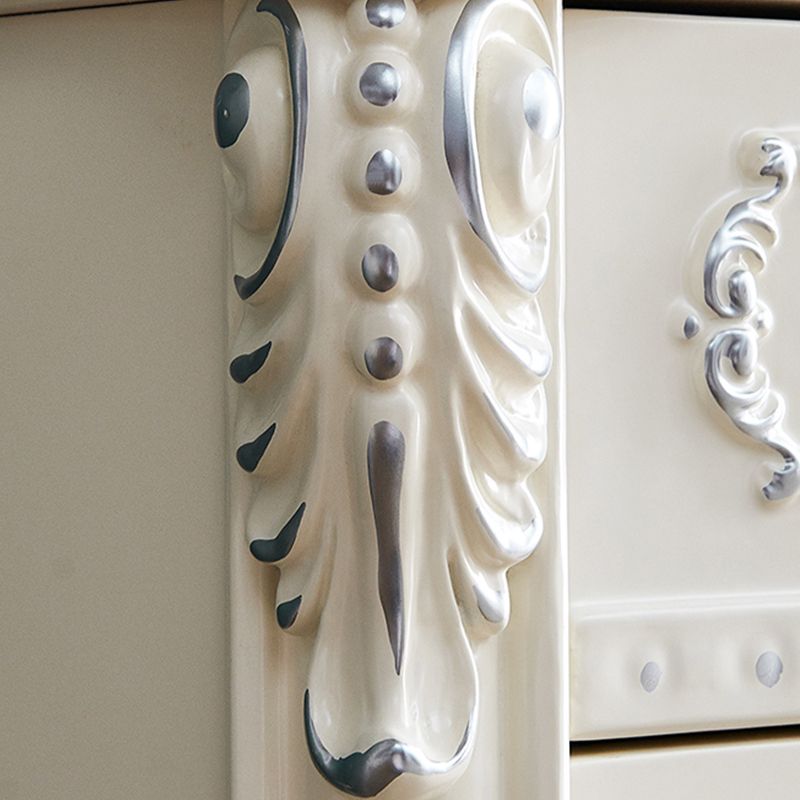 Commode de rangement traditionnelle, commode en bois massif pour la maison