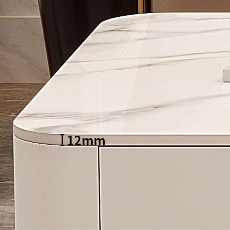 Glam Frame Coffee Table Slate/Glass Top Coffee Cocktail Table with Drawers Clearhalo 'Coffee & Accent Tables' 'Coffee Tables' 'coffee_tables' 'furn' 'furn_coffee_tables' 'Furniture' 'Living Room Furniture' 1200x1200_1fa648fa-2ec5-443f-953c-717ec99716e7