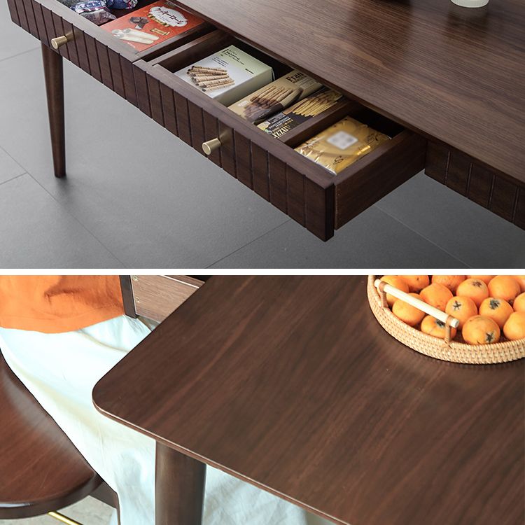 Hickory Rectangle Wood Table Storage Dining Table with 4 Legs for Restaurant Clearhalo ' dining_table' 'Dining Tables & Seating' 'Dining Tables' 'furn' 'furn_dining_table' 'Furniture' 'furniture_dining_table' 'Kitchen & Dining Furniture' 'kitchen&dining_furn' 'kitchen' 'kitchen_dining_table' 1200x1200_1fa7e42f-bf43-41c4-aa3a-05a2ac0175b2
