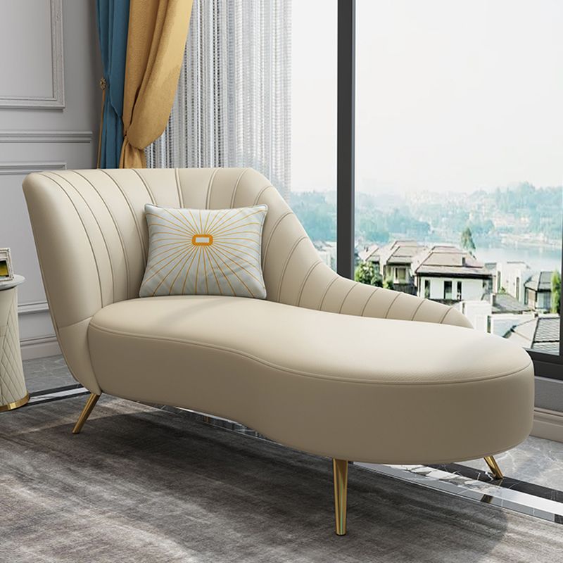 Modern Leather Chaise Lounge Upholstered Lounge with Flared Arms for Bedroom Clearhalo 'Chairs & Seating' 'Chaise Lounge' 'chaise_lounge' 'furn' 'furn_chaise_lounge' 'Furniture' 'Living Room Furniture' 1200x1200_1fa8654e-dba4-41fc-9440-a4d4ed472b58