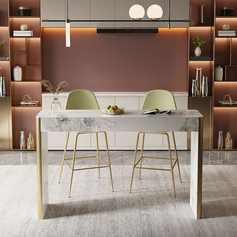 Glam Style Stone Bar Dining Table Rectangle Bar Table for Living Room Clearhalo 'Bar Furniture' 'Bar Tables' 'bar_tables' 'furn' 'furn_bar_tables' 'Furniture' 'Kitchen & Dining Furniture' 1200x1200_1fa88bed-a253-43d9-99d1-bd7196d180d3