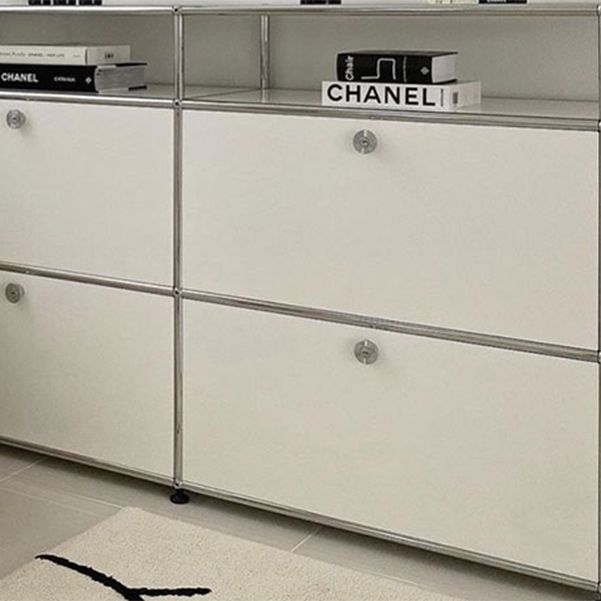 Stainless Steel Sideboard Contemporary White Dining Sideboard for Living Room Clearhalo 'buffet_sideboard' 'Buffets & Sideboards' 'furn' 'furn_buffet_sideboard' 'Furniture' 'Kitchen & Dining Furniture' 1200x1200_1fa92d71-8ddf-4932-993d-40737098839b