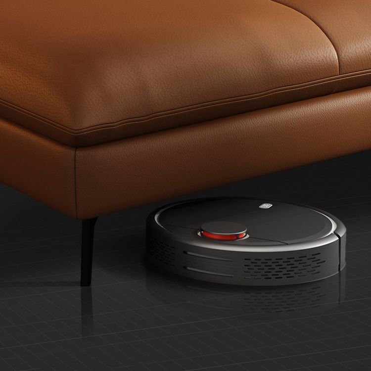 現代的なセクショナルソファオレンジ本革のセクショナル