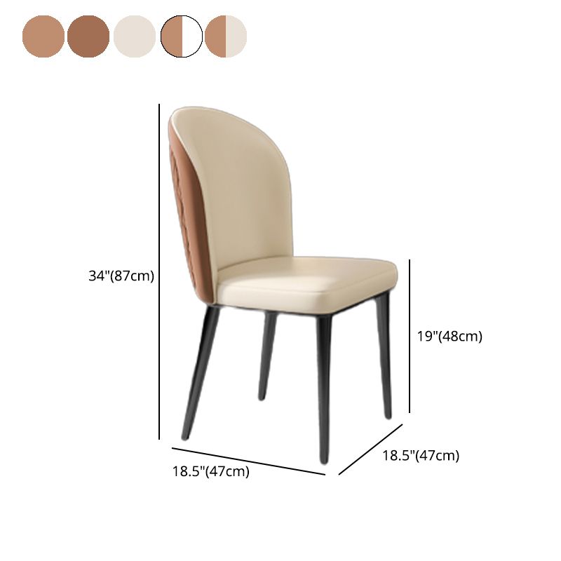 Nordic Glam Style Chair Dining Armless Metal Chairs for Kitchen Clearhalo 'Dining Chairs' 'Dining Tables & Seating' 'dining_chair' 'furn' 'furn_dining_chair' 'Furniture' 'furniture_dining_chair' 'Kitchen & Dining Furniture' 1200x1200_1facf08f-ce3d-4460-b235-f2c72f97b085