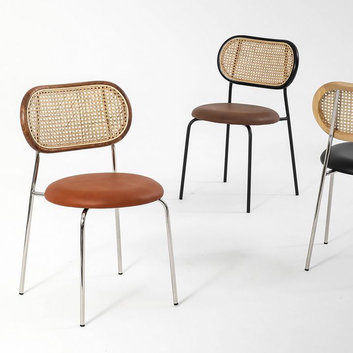 PU Leather Contemporary Side Chair Open Back Dining Chair for Dining Room Clearhalo 'Dining Chairs' 'Dining Tables & Seating' 'dining_chair' 'furn' 'furn_dining_chair' 'Furniture' 'furniture_dining_chair' 'Kitchen & Dining Furniture' 1200x1200_1fad149e-23b5-4ac0-90b4-034b89a0c77e