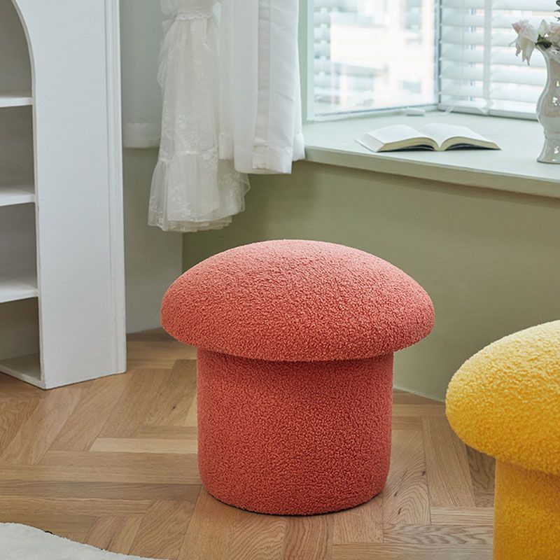 Solid Color Flannel Standard Stool Modern Style Simple Mushroom Stool Clearhalo 'furn' 'furn_ottomans_poufs' 'Furniture' 'Living Room Furniture' 'Ottomans & Poufs' 'ottomans_poufs' 1200x1200_1fad78c4-bd6a-405c-866a-60c7652dd1b2