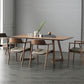 Mesa de doble pedestal rectángulo Mesa de comedor de madera maciza de pino moderno