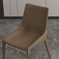 Modern Leather Dining Side Chair Solid Back Armless Side Chair