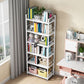 Steel Bookshelf, Multi Tiers Contemporary Bookcase for Home Office, 12.5"W.