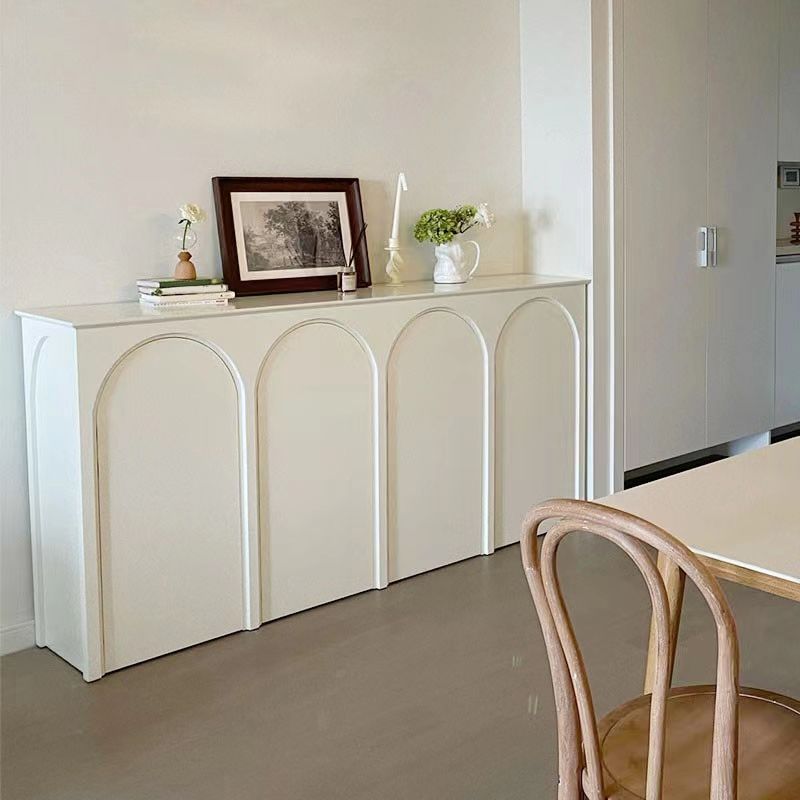 Modernism Wood Sideboard Table White Server Cabinets Included for Living Room Clearhalo 'buffet_sideboard' 'Buffets & Sideboards' 'furn' 'furn_buffet_sideboard' 'Furniture' 'Kitchen & Dining Furniture' 1200x1200_1fb335dc-c66d-4d3f-b19c-d0dfc4d28dad