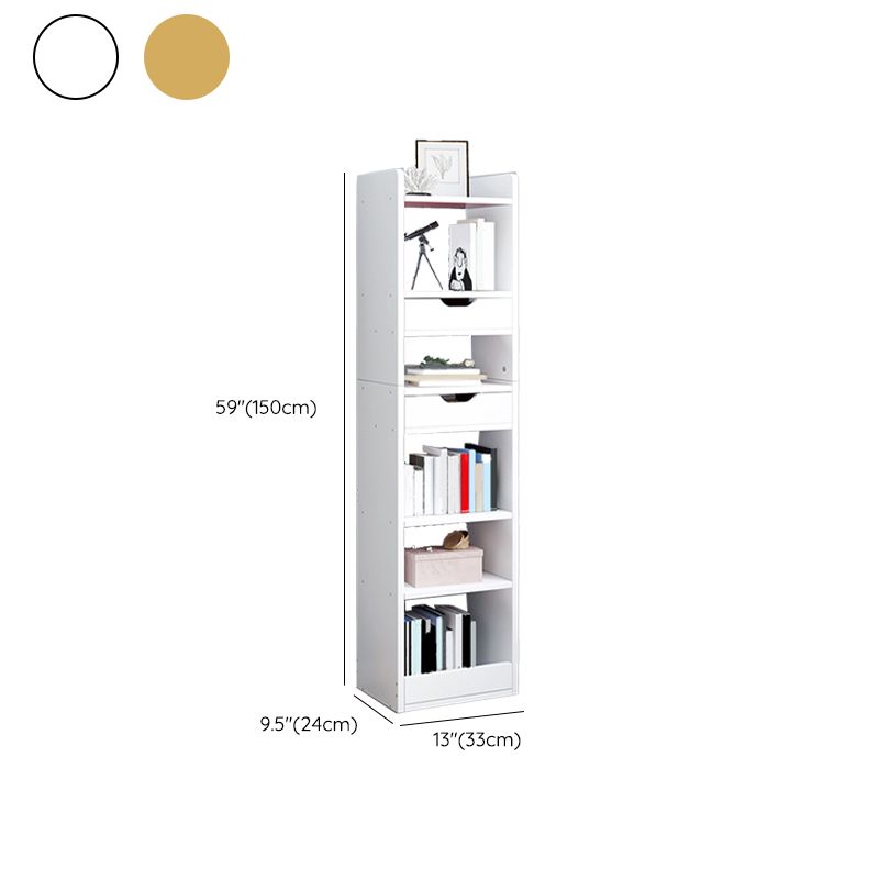 Estantería moderna de estantería de madera de ingeniería abierta para la sala de estudio