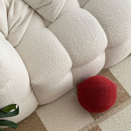 Scandinavian Biscuit Back Sofa Tuxedo Arm Loveseat for Living Room