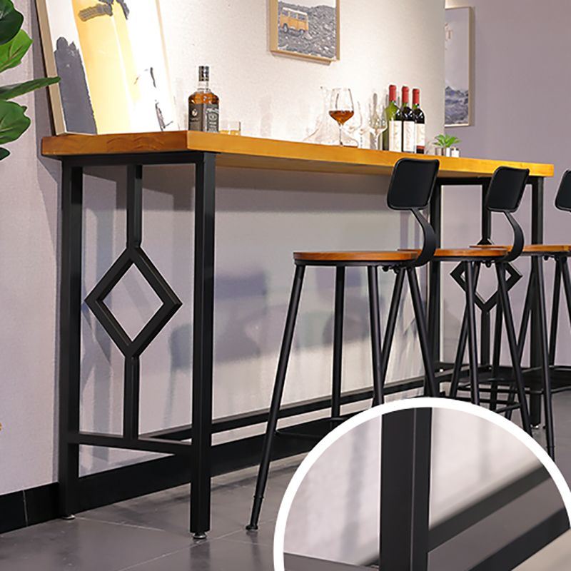 Industrial Style Wood Top Bar Table 42-inch Height Counter Table for Coffee Shop Clearhalo 'Bar Furniture' 'Bar Tables' 'bar_tables' 'furn' 'furn_bar_tables' 'Furniture' 'furniture_bar_tables' 'Kitchen & Dining Furniture' 1200x1200_1fb4eeef-b1e1-4e67-a4f1-aeed0a98643a