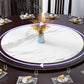 Solid Wood Pedestal Dining Table Tradition Turntable Kitchen Table