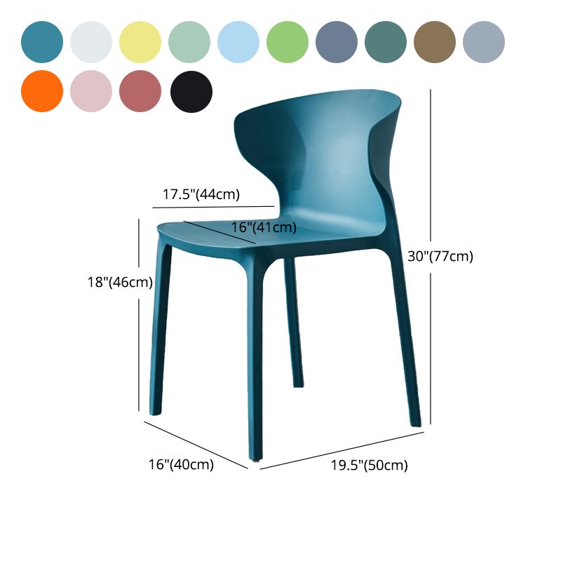 Scandinavian Plastic Side Chair Wingback Dining Kitchen Room Chair Clearhalo 'Dining Chairs' 'Dining Tables & Seating' 'dining_chair' 'furn' 'furn_dining_chair' 'Furniture' 'furniture_dining_chair' 'Kitchen & Dining Furniture' 1200x1200_1fb9af65-1049-4001-b83a-8ee4705b385b
