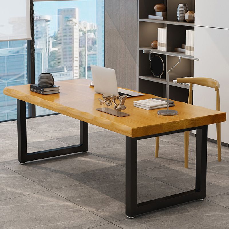 Bureau d'écriture rectangulaire en bois massif du bureau naturel moderne pour le bureau