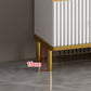 Weißer Glamstein Sideboard Holzrahmen Sideboard mit goldenen Beinen
