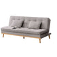 Adjustable Sofa Bed Linen Sofa without Arm in Soid Wood Tufted Sofa