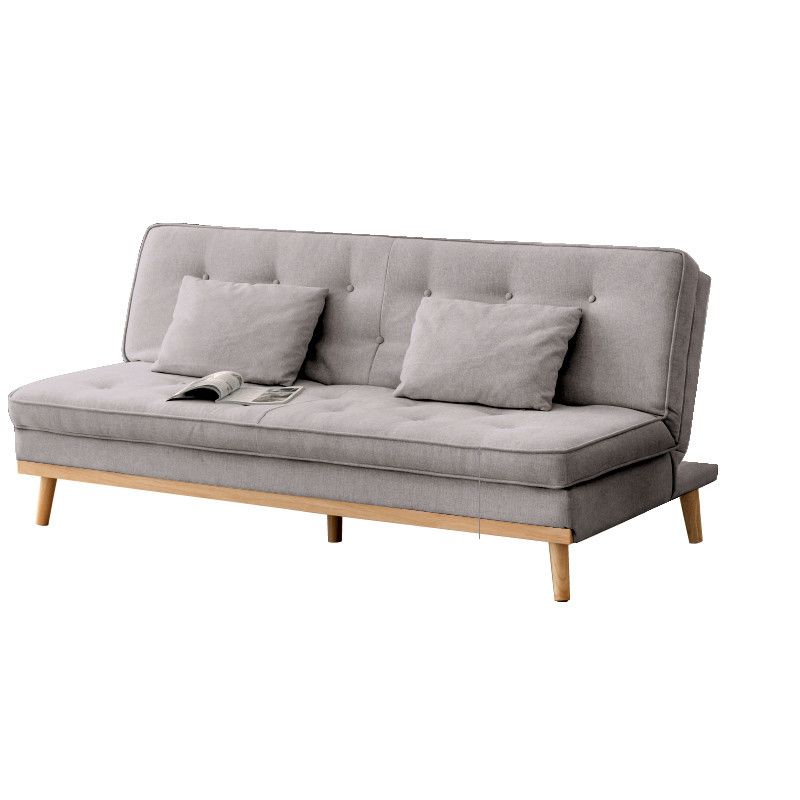 Adjustable Sofa Bed Linen Sofa without Arm in Soid Wood Tufted Sofa
