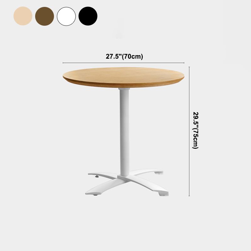 Metal Contemporary Round Dining Table Wood Top Dining Table with Pedestal Base Clearhalo ' dining_table' 'Dining Tables & Seating' 'Dining Tables' 'Furniture' 'furniture_dining_table' 'Kitchen & Dining Furniture' 'kitchen&dining_furn' 'kitchen' 'kitchen_dining_table' 1200x1200_1fba5514-a5e7-401b-8276-e5e3f1f08ca0