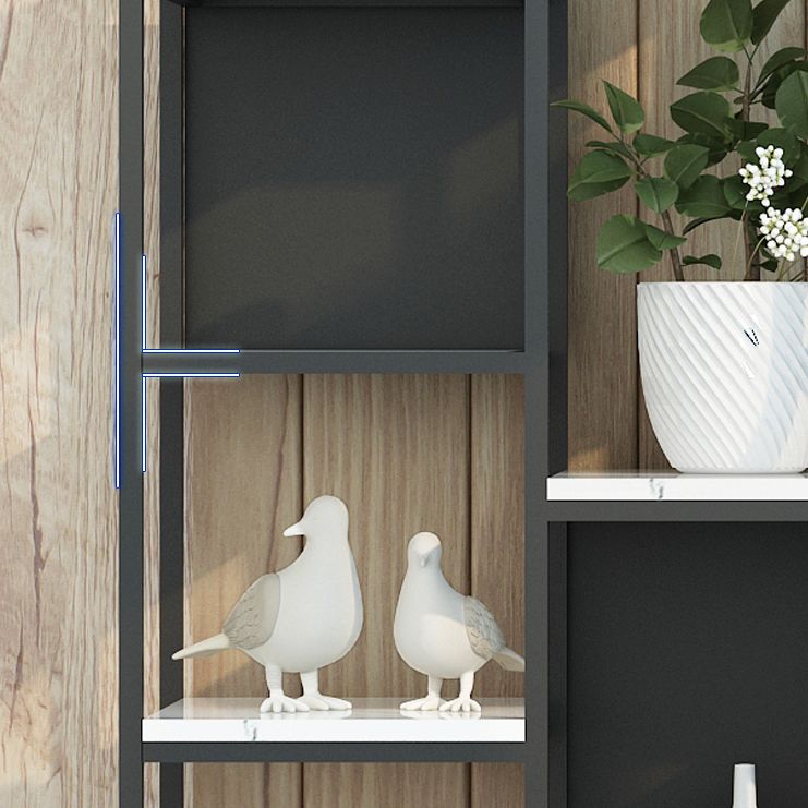 Glam Style Metal Bookshelf Open Etagere Shelf Bookcase for Home Office Clearhalo 'Bookcases' 'furn' 'furn_bookcases' 'Furniture' 'furniture_bookcases' 'Office Furniture' 1200x1200_1fba5c89-1924-42f2-8410-0b19d46b1292