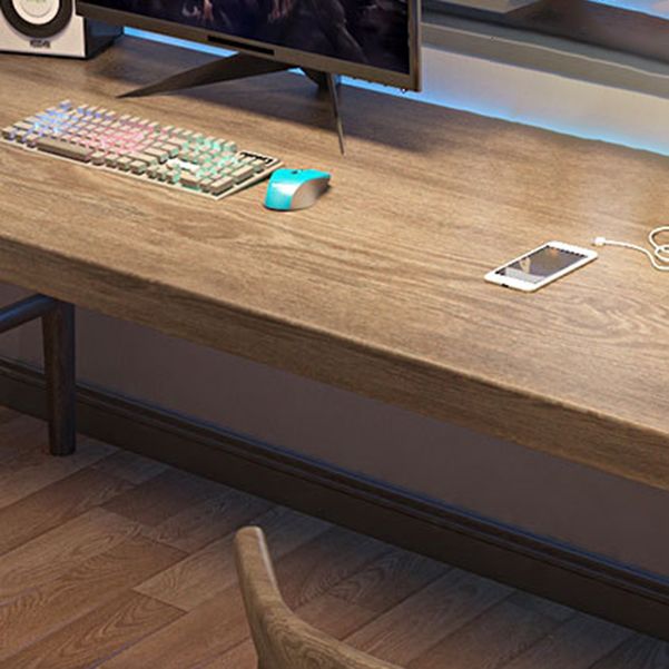 Office Contemporary Rectangular Writing Desk Wooden Office Desk with Legs Clearhalo 'furn' 'furn_office_desk' 'Furniture' 'Office Desks' 'Office Furniture' 'office_desk' 1200x1200_1fba7981-0f6d-4989-9e76-00393b6cb8cb