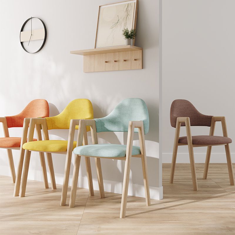 Modern Dining Arm Chairs Upholstered Open Back Armchair with Metal Legs Clearhalo ' kitchen&dining_furn' 'Dining Chairs' 'Dining Tables & Seating' 'dining_chair' 'furn' 'furn_dining_chair' 'Furniture' 'furniture_dining_chair' 'Kitchen & Dining Furniture' 'kitchen' 1200x1200_1fbb4ccd-40ff-42ff-8979-cda8230d4362