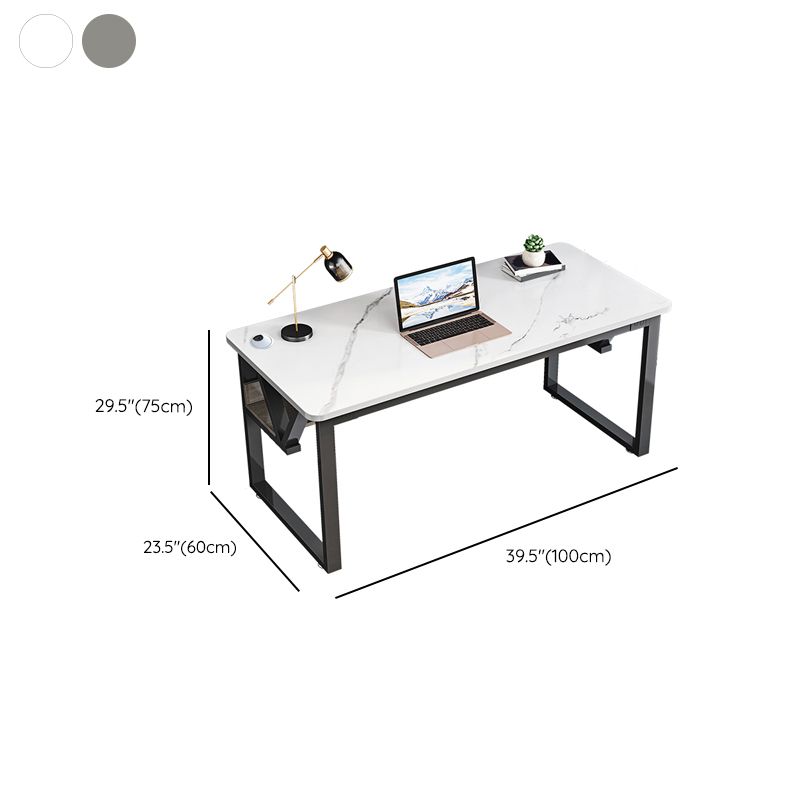 29.53 "H Industrial Computer Desk Antique Finish Gaming Desk met metalen benen