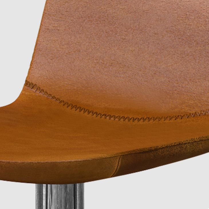 Contemporary Adjustable Height Swivel Armless Bar Stool with Footrest