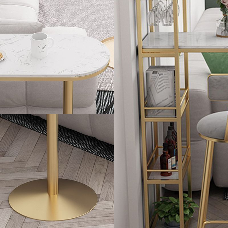 Contemporary Marble Counter Wine Table Double Pedestal Bistro Bar Height Cocktail Table Clearhalo 'Bar Furniture' 'Bar Tables' 'bar_tables' 'furn' 'furn_bar_tables' 'Furniture' 'furniture_bar_tables' 'Kitchen & Dining Furniture' 'kitchen&dining_furn' 'kitchen' 1200x1200_1fbd0fb3-adef-4a06-89f2-f5dac178fa4d