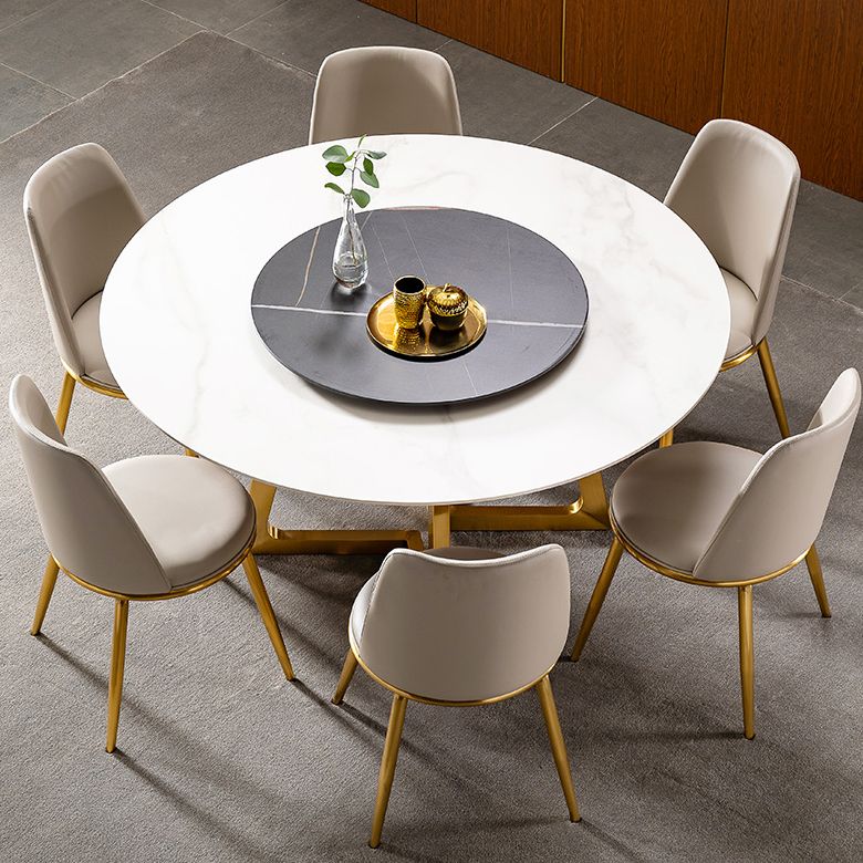 1/4/5/7 Pieces Dining Chairs Set Round Sintered Stone Dining Table Set for Home Use Clearhalo 'Dining Room Sets' 'Dining Tables & Seating' 'dining_room_set' 'furn' 'furn_dining_room_set' 'Furniture' 'furniture_dining_room_set' 'Kitchen & Dining Furniture' 1200x1200_1fbd9606-ab7b-4a90-b41b-74e4537032ec