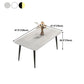 Modern Rectangle Stone Table Standard Height Dining Table with 4 Legs