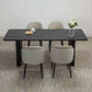 Black Pine Wood Dining Table Modern Indoor Rectangle Dinette Table Clearhalo 'Dining Tables & Seating' 'Dining Tables' 'dining_table' 'furn' 'furn_dining_table' 'Furniture' 'Kitchen & Dining Furniture' 1200x1200_1fbe2c7e-32d2-4e91-8f0d-c2a91743cca7