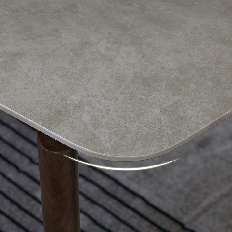 Mid-Century Modern Rectangle Table Grey Sintered Stone Table with 4 Ash Solid Wood Legs Clearhalo ' dining_table' 'Dining Tables & Seating' 'Dining Tables' 'furn' 'furn_dining_table' 'Furniture' 'furniture_dining_table' 'Kitchen & Dining Furniture' 'kitchen&dining_furn' 'kitchen' 'kitchen_dining_table' 1200x1200_1fc04685-e4a6-402b-88da-16bea97aab14