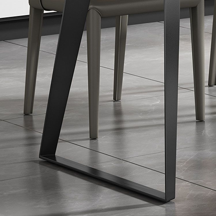 Modern 1/4/5/7 Pieces Dinette Set with Sintered Stone Top Rectangle Dining Table Set Clearhalo 'Dining Room Sets' 'Dining Tables & Seating' 'dining_room_set' 'furn' 'furn_dining_room_set' 'Furniture' 'furniture_dining_room_set' 'Kitchen & Dining Furniture' 1200x1200_1fc09e8e-8aac-444b-a1a0-13922dee29c3