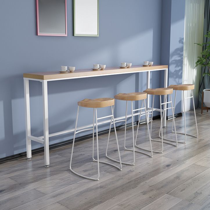 Indoor Contemporary Bar Dining Table Rectangle Solid Wood Bar Table Clearhalo 'Bar Furniture' 'Bar Tables' 'bar_tables' 'furn' 'furn_bar_tables' 'Furniture' 'Kitchen & Dining Furniture' 1200x1200_1fc1a514-9e60-4f6a-b47c-3ba5253efeba