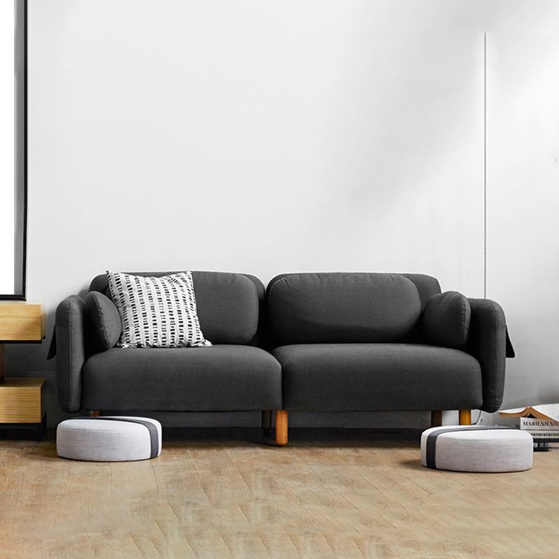 Genaaid kussen rug stof