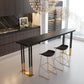 Industrial Style 1/2/3 Pieces Bar Table Set Rectangle Bar Table with High Wood Stools Clearhalo 'Bar Furniture' 'furn' 'furn_home_bar_bar_sets' 'Furniture' 'Home Bars & Bar Sets' 'home_bar_bar_sets' 'Kitchen & Dining Furniture' 1200x1200_1fc28862-995d-49f9-b30e-656a855d45d7