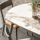 Modern Extendable Dining Table Round Dining Table with 4 Wood Legs Clearhalo ' dining_table' 'Dining Tables & Seating' 'Dining Tables' 'furn' 'furn_dining_table' 'Furniture' 'furniture_dining_table' 'Kitchen & Dining Furniture' 'kitchen&dining_furn' 'kitchen' 'kitchen_dining_table' 1200x1200_1fc2b996-6338-43ff-bec3-dc162eaf1e1b