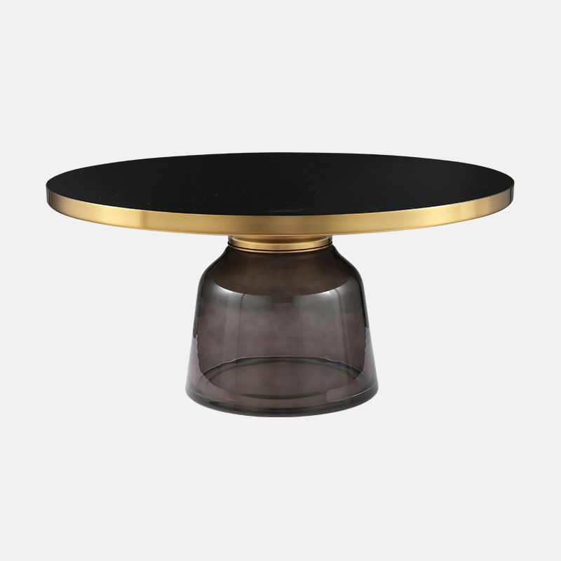 13.7"/20.8" Tall Modern Glass Pedestal Round Table Top Coffee Table Clearhalo 'Coffee & Accent Tables' 'Coffee Tables' 'coffee_tables' 'furn' 'furn_coffee_tables' 'Furniture' 'Living Room Furniture' 1200x1200_1fc3a252-e8df-42b6-a0d0-8f91d1eb76b5